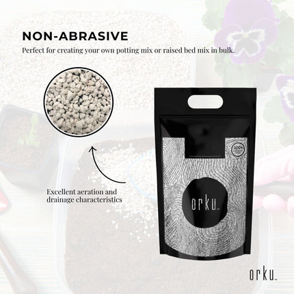 Orku 20L Perlite Coarse Premium Soil Expanded Medium Plants Hydroponics.