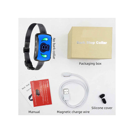 Dog Bark Collar - Vibration Magnetic Charging Waterproof Smart Barking Detection.