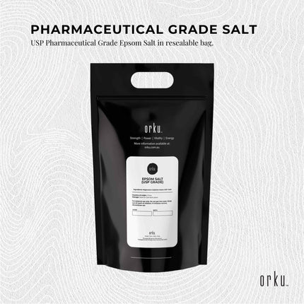 Orku 10Kg Epsom Salt - USP Grade Magnesium Sulfate Body Bath Salts.