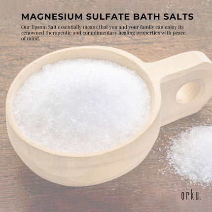 Orku 10Kg Epsom Salt - USP Grade Magnesium Sulfate Body Bath Salts.
