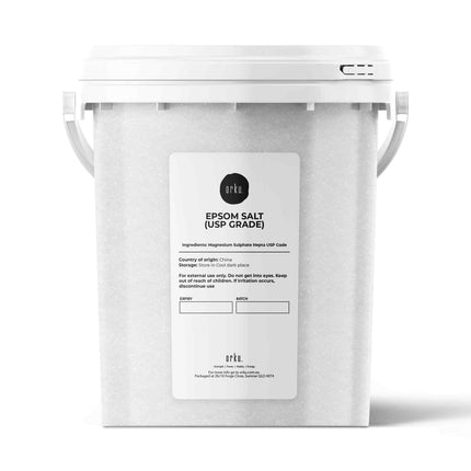 Orku 1.3Kg Epsom Salt Tub - USP Grade Magnesium Sulfate Body Bath Salts.