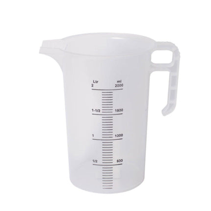 10x 2L Measuring Jug Heavy Duty Clear Plastic Propylene Food Grade BPA 5 Pro-Jug.