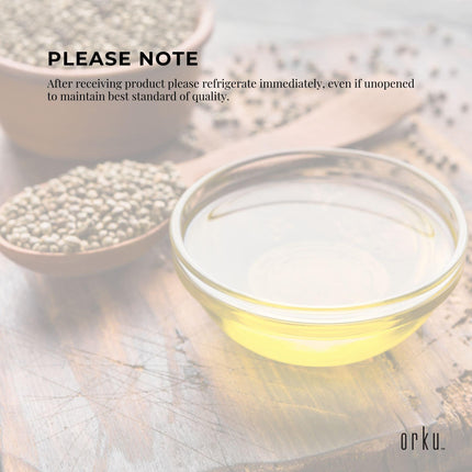 Orku 250ml Organic Hemp Seed Oil - Cold Pressed Food Grade Oils.