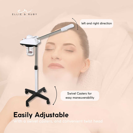 Ellie & Ruby Facial Steamer Professional Ozone Face Sauna Deep Skin Cleansing.