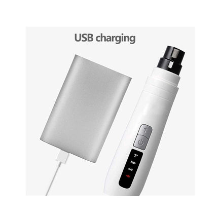 Pet Nail Grinder Dog Cat Electric Trimmer Turbo USB Rechargeable Claw Filer N9.