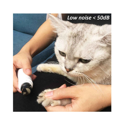 Pet Nail Grinder Dog Cat Electric Trimmer Turbo USB Rechargeable Claw Filer N9.
