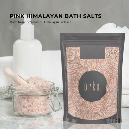 200g Pink Himalayan Bath Salts - Natural Crystal Rocks - Spa Therapy Body Scrub.