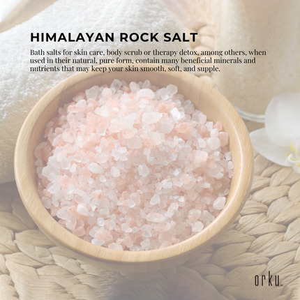 200g Pink Himalayan Bath Salts - Natural Crystal Rocks - Spa Therapy Body Scrub.
