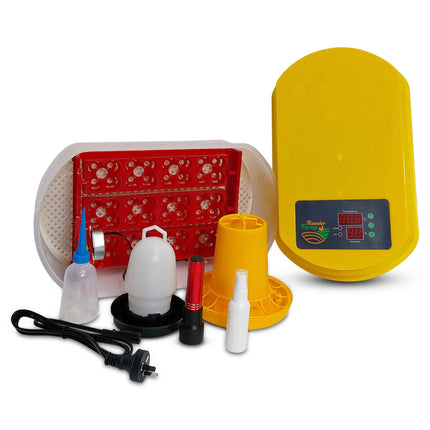 Rooster Farms Electric 12 Egg Incubator + Accessories Hatching Eggs Chicken Duck.