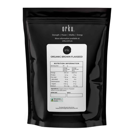 400g Organic Brown Linseed Flaxseed Whole Grain Flax Seed Non GMO Omega3 6 Fibre.