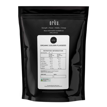 100g Organic Golden Linseed Flaxseed Whole Grain Flax Seed No GMO Omega3 6 Fibre.