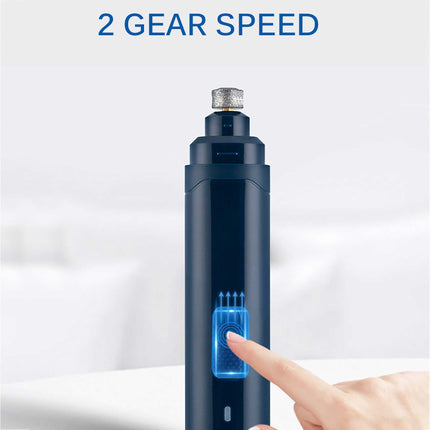 LED Light Pet Nail Grinder Dog Cat Electric Trimmer 2 Speed Rechargeable Filer.