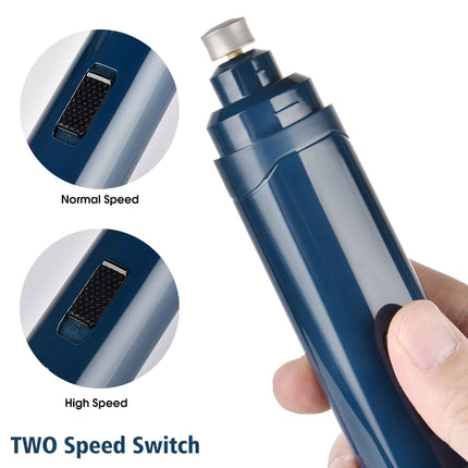 LED Light Pet Nail Grinder Dog Cat Electric Trimmer 2 Speed Rechargeable Filer.