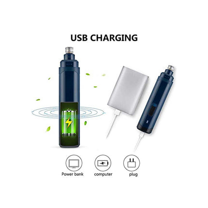 LED Light Pet Nail Grinder Dog Cat Electric Trimmer 2 Speed Rechargeable Filer.