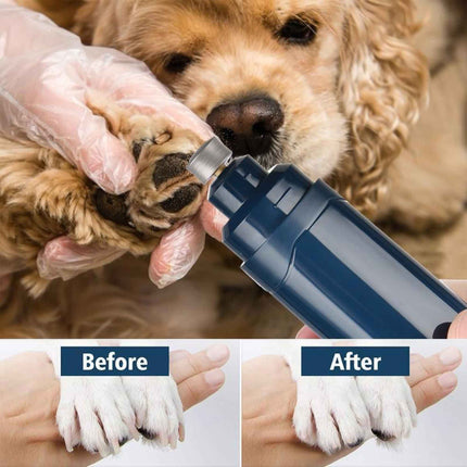 LED Light Pet Nail Grinder Dog Cat Electric Trimmer 2 Speed Rechargeable Filer.