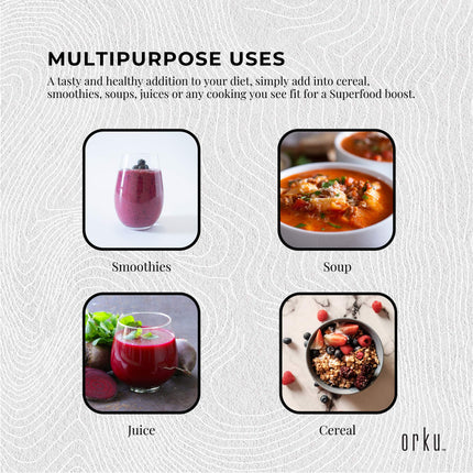 Orku 2Kg Organic Beetroot Powder - 100% Pure Beet Root Powder - Beta vulgaris.