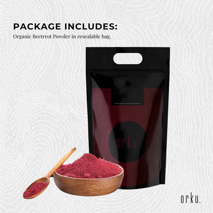 Orku 5Kg Organic Beetroot Powder - 100% Pure Beet Root Powder - Beta vulgaris.