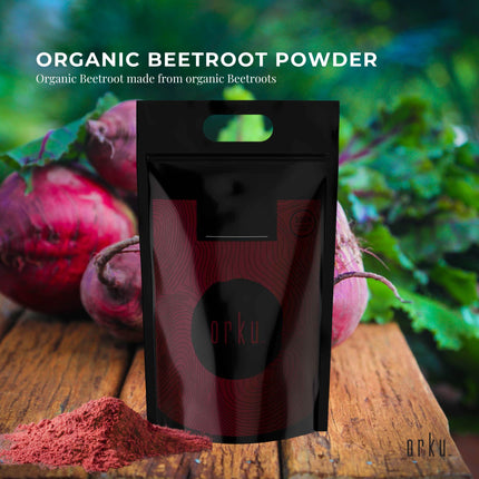 Orku 5Kg Organic Beetroot Powder - 100% Pure Beet Root Powder - Beta vulgaris.