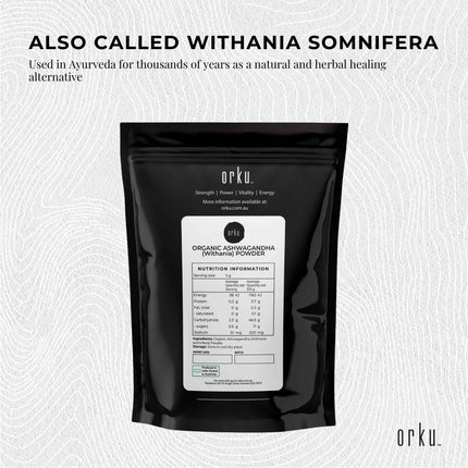 1Kg Organic Ashwagandha Root Powder Withania Somnifera Herb Supplement.