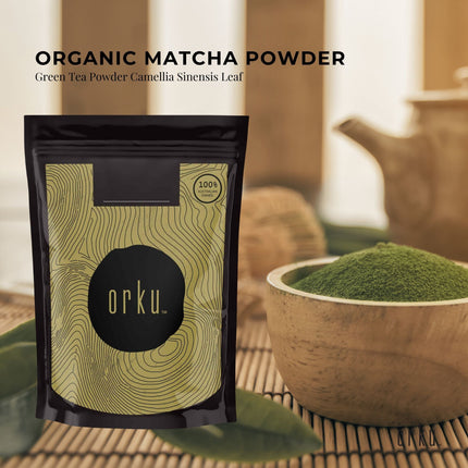 100g Organic Matcha Green Tea Powder Camellia Sinensis Leaf Supplement.