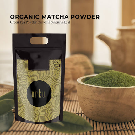 100g Organic Matcha Green Tea Powder Camellia Sinensis Leaf Supplement.