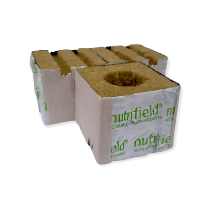 75x75x65mm Stonewool 8pk - Planting Propagation Growing Assist Block Nutrifield.