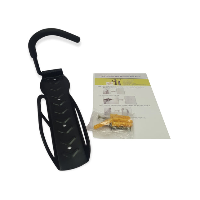 Bike Wall Hook - Steel Bicycle Holder Garage Mount.