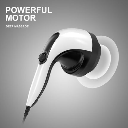 Handheld Vibration Massager Black - 4 Interchangeable Heads Adjustable Speed.