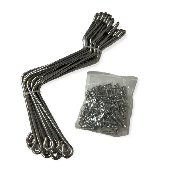 20pk Stainless Steel Bee Hive Spring Clips Fastener Beekeeping Accessories.