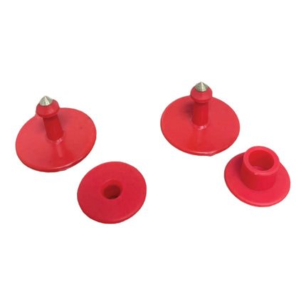 1-100 Cattle Number Ear Tag 6x7cm Set - Medium Red Sheep Livestock Label.