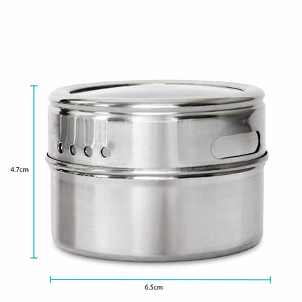 50x 150g Magnetic Spice Jar Stainless Steel Tin Herb Seasoning Storage Container.
