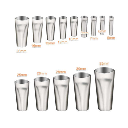 14pc Stainless Steel Caulking Nozzles - Sealant Applicator Accessory Tool Set.