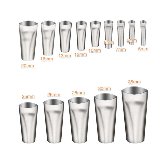 14pc Stainless Steel Caulking Nozzles - Sealant Applicator Accessory Tool Set.