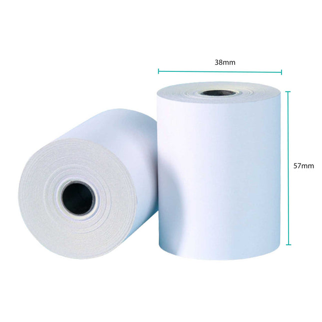 10x Thermal Paper Rolls 57x38mm -  9.5m Register EFTPOS POS Receipt Bulk.