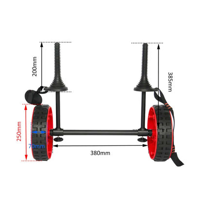 Sit On Top Kayak Trolley - Beach Canoe Boat Transporter Cart.