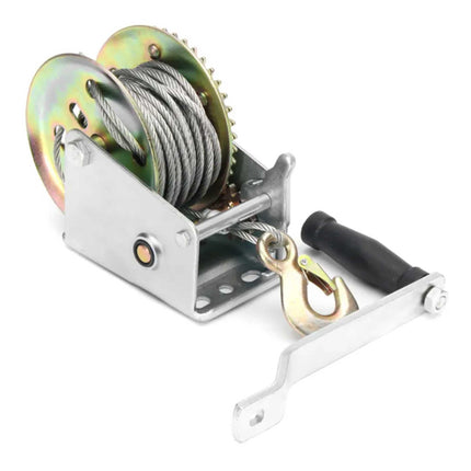 1200lb Manual Hand Winch Steel Wire - Boat Jet Ski Marine Trailer Crank 500KG.