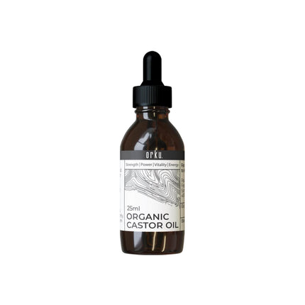 Orku 25ml Organic Castor Oil + Dropper - Hexane Free Cold Pressed.