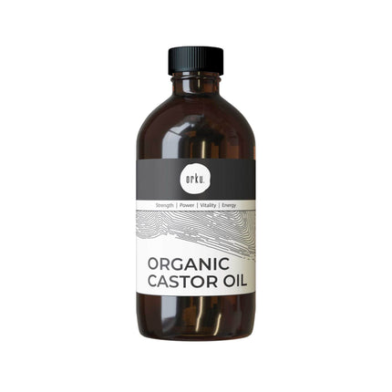 Orku 250ml Organic Castor Oil - Hexane Free Cold Pressed.