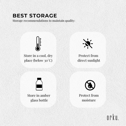 Orku 250ml Organic Castor Oil - Hexane Free Cold Pressed.