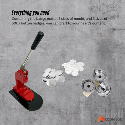 Button Badge Making Set - Maker + Moulds + Badges 25mm 32mm 58mm.