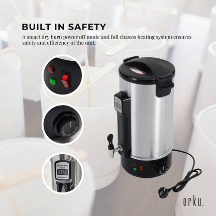 8L Orku Candle Wax Heater With Core Heating Tap - Electric Warmer Melter Pot.