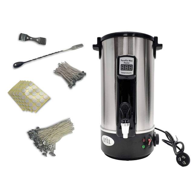 8L Orku Candle Wax Heater With Tap And Accessories - Candle Making Melter Pot.
