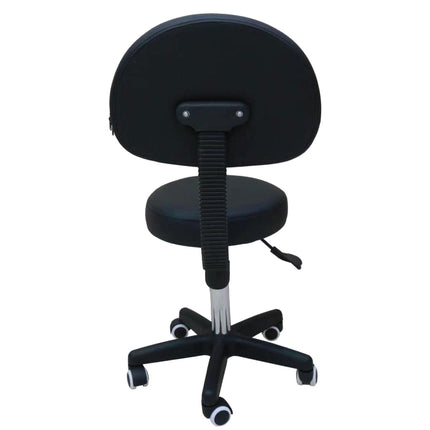 Salon Stool - Adjustable Swivel Chair with Back - Pedicure Beauty Hairdressing.