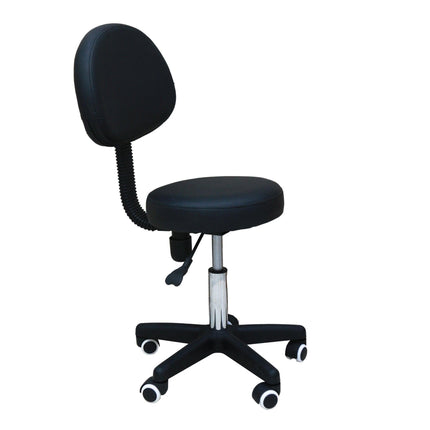 Salon Stool - Adjustable Swivel Chair with Back - Pedicure Beauty Hairdressing.