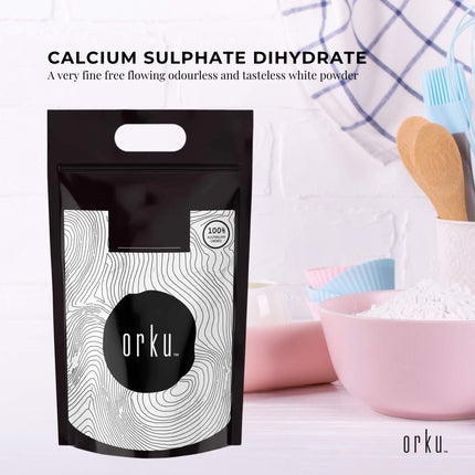 5Kg Calcium Sulphate Gypsum Powder -  Food Grade Hydrous Sulfate.