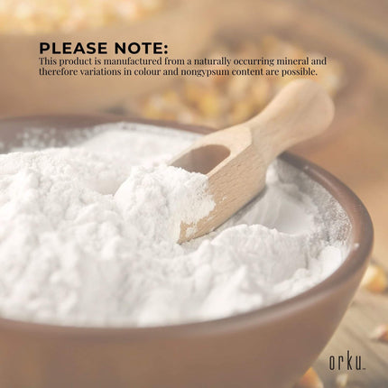 1Kg Calcium Sulphate Gypsum Powder Bucket-  Food Grade Hydrous Sulfate.