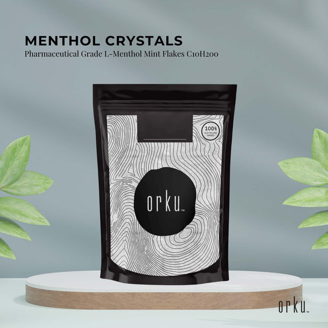 Orku 10g Menthol Crystals - USP Grade L-Menthol Mint Flakes C10H200.