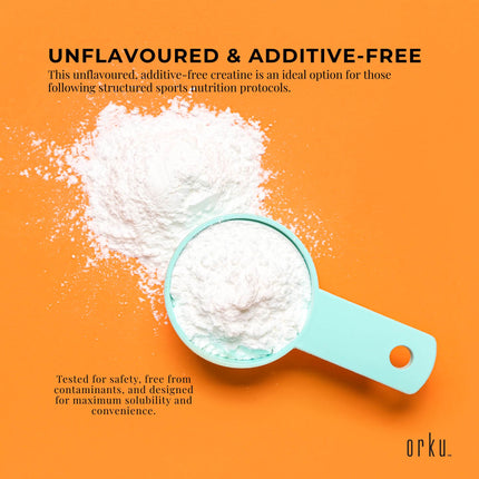 Orku 400g Creatine Monohydrate Powder - 200 Mesh Micronised | 99.9% Purity.