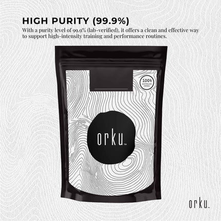 Orku 2Kg Creatine Monohydrate Powder - 200 Mesh Micronised | 99.9% Purity.