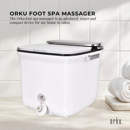 Orku Foot Spa Automatic Water Heating Massager - Electric Pedicure Bath.